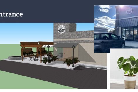 Lafayette engineering studentMaddie Barto's parklet design for The Olive Oil Grille