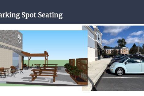 Lafayette engineering studentMaddie Barto's parklet design for The Olive Oil Grille